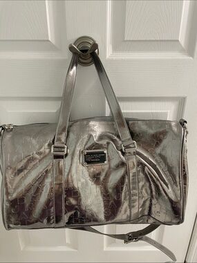 Marc by Marc Jacobs Metallic Silver Embossed Duffle/Weekender